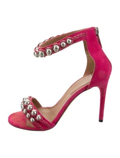 Pre-owned Givenchy Suede Sandals In Purple