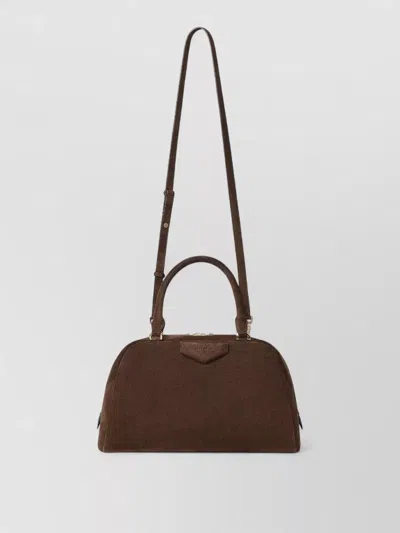 Givenchy Suede Shoulder Bag Top Handle Strap