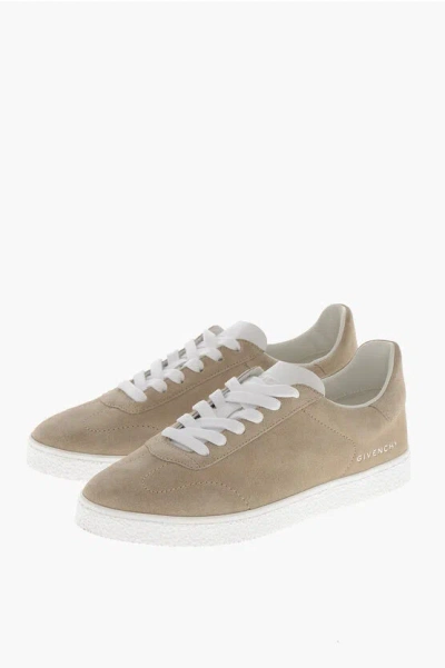 Givenchy Suede Sneakers Town With Rubber Sole In Neutral