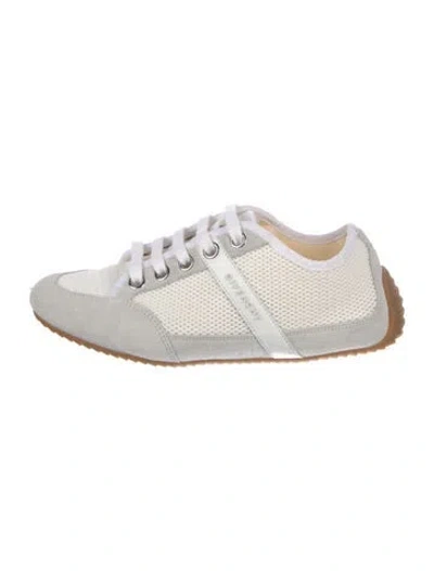 Pre-owned Givenchy Suede Sneakers In White