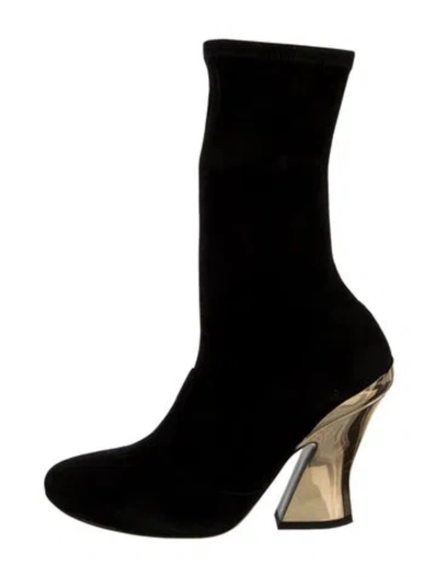 Pre-owned Givenchy Suede Sock Boots W/ Tags In Black