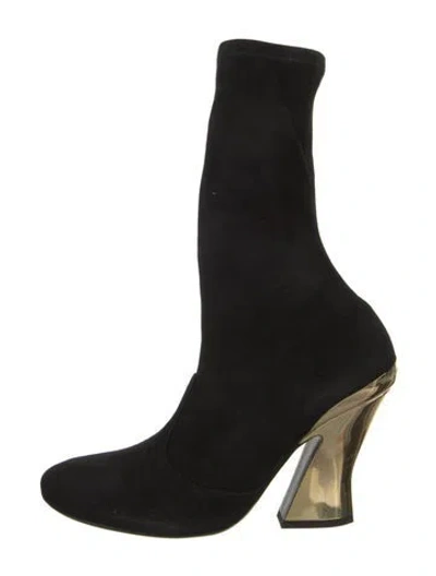 Pre-owned Givenchy Suede Sock Boots W/ Tags In Black