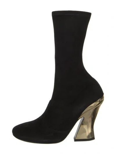 Pre-owned Givenchy Suede Sock Boots W/ Tags In Black