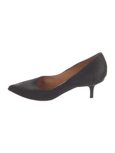 Pre-owned Givenchy Suede Studded Accents Pumps In Blue