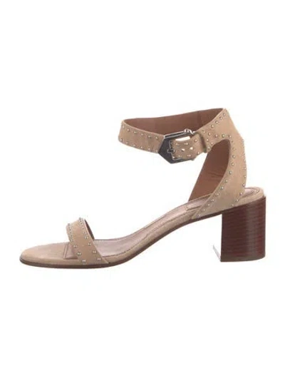 Pre-owned Givenchy Suede Studded Accents Sandals In Brown
