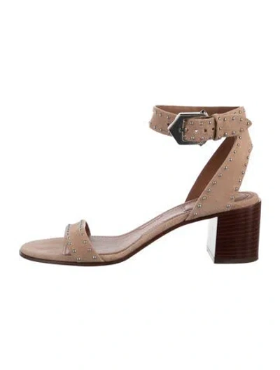 Pre-owned Givenchy Suede Studded Accents Sandals In Neutrals