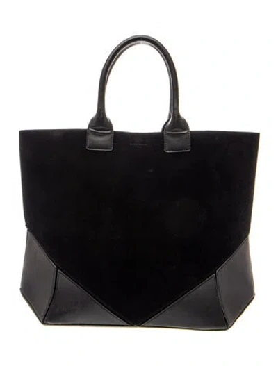 Pre-owned Givenchy Suede Tote In Black