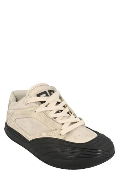 Givenchy Suede Trim Mid Top Sneaker In Neutral