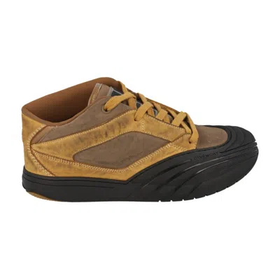 Pre-owned Givenchy Suede Trimmed Mid Sneaker 'tan' | Men's Size 43 In Brown