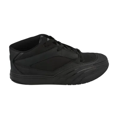 Pre-owned Givenchy Suede Trimmed Mid-top Sneaker 'black' | Men's Size 41