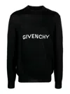 Givenchy Logo Wool Crewneck Jumper In Negro
