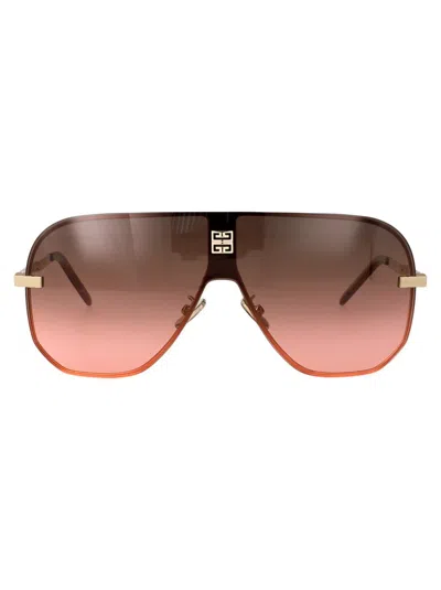 Givenchy Sunglasses In Gold Brown