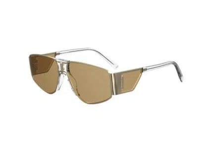 Pre-owned Givenchy Sunglasses Gv 7166/s Dyg/70 Gold Brown