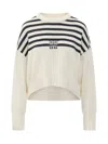 Givenchy 4g Striped Jersey White/black In Beige