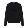 Givenchy Wool Embroidered Logo Sweater In Black