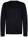 Givenchy Midnight Blue Cotton And Silk Knit Crewneck S In Blue