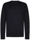 Givenchy Midnight Blue Cotton And Silk Knit Crewneck S In Blue