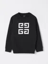 Givenchy Brand-print Cotton-blend Sweatshirt 4-12 Years Black In Black