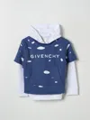 Givenchy Cut-out Layered Hoodie In Blau