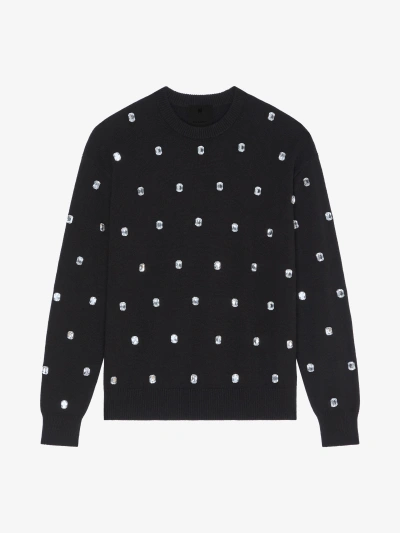 Givenchy Sweater In Cashmere With Embroidered Stones In Black
