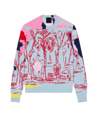 Givenchy Sweater In Cotton With Multicolor Jacquard In Multi-color