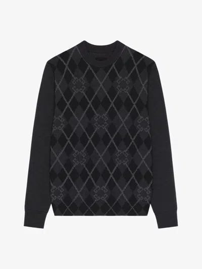 GIVENCHY SWEATER IN MONOGRAM 72 ARGYLE WOOL