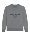 Givenchy Sweater In Wool Cashmere With  Signature In Gray