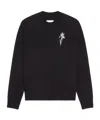 Givenchy Sweater In Wool Knit With Crystal Embroidery In Black