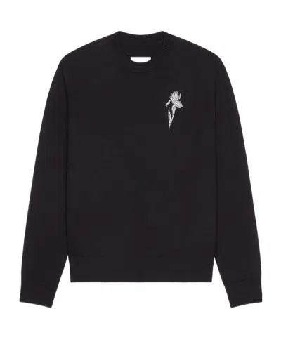 GIVENCHY SWEATER IN WOOL KNIT WITH CRYSTAL EMBROIDERY