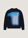 Givenchy Sweater In Wool With Brushed Afternoon Light Jacquard In Blue