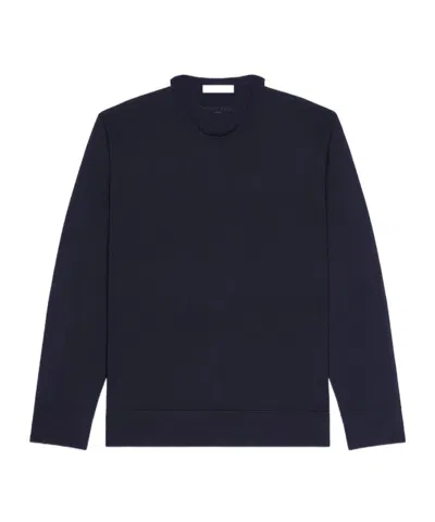 Givenchy Sweater In Wool With Gros Grain Details In Blue