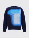 Givenchy Abstract Pattern Crewneck Sweater With Ribbed Finish In Blue