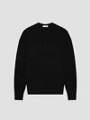 Givenchy Black Crew Neck Sweater With Logo Lettering On The Front In Cotton Man In Multi