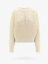 Givenchy White Sweater With 4g Detail In Openwork Knit Woman In White
