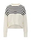 Givenchy 4g Striped Jersey White/black In White/navy