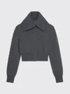Givenchy Cropped Long Sleeve Knitwear Featuring Buttons In Gray