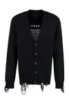 Givenchy Men's Intarsia Detail Cotton Cardigan