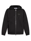 Givenchy Relaxed-fit Black Zip-up Hoodie With Drawstring Hood In Black