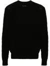 Givenchy Embroidered Logo Wool Sweater In Black