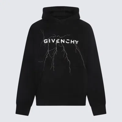 Givenchy Thunderbolt-print Cotton Hoodie In Black