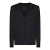 Givenchy Fine-knit V-neck Cardigan In Blue