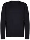 Givenchy Midnight Blue Cotton And Silk Knit Crewneck S In Blue
