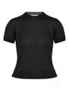 Givenchy Fitted Crew Neck Short Sleeve Knitwear In Gray