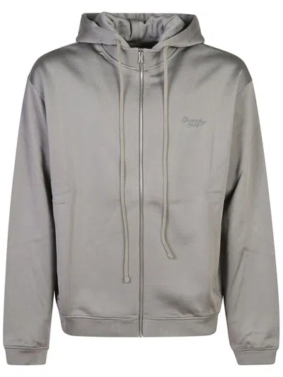 Givenchy Gray Zip Hoodie In Grey