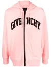 Givenchy Faded Ribbed Hooded Sweater In Orange