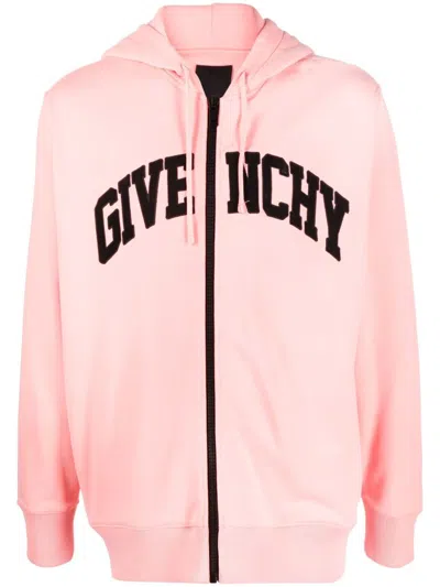 Givenchy Faded Ribbed Hooded Sweater In Cream