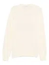 Givenchy Relaxed Fit Beige Sweater With Embossed Logo In White
