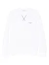 Givenchy White Couture Seam Sweatshirt With Embroidered Logo In White