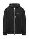 Givenchy Relaxed-fit Black Zip-up Hoodie With Drawstring Hood In Black