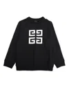 Givenchy Brand-print Cotton-blend Sweatshirt 4-12 Years Black In Black